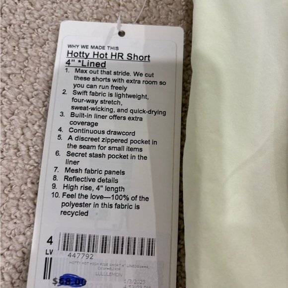 Yellow lululemon hotty hots - Picture 2 of 3